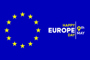 Europe day. Design template background 