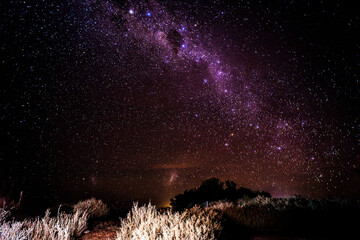 starry night sky in the atacama desert in Chile