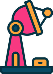 satellite dish filled color icon. vector icon for your website, mobile, presentation, and logo design.