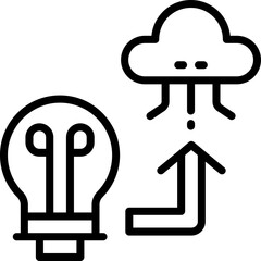 creative cloud line icon. vector icon for your website, mobile, presentation, and logo design.