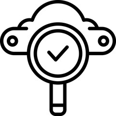 server analysis line icon. vector icon for your website, mobile, presentation, and logo design.