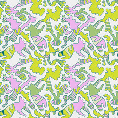 Abstract seamless colorful artwork with wave psychedelic shapes