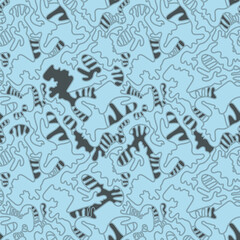 Abstract seamless colorful artwork with wave psychedelic shapes