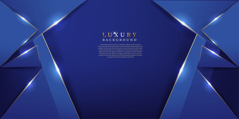 dark blue color geometric luxury background,golden lines and light lines digital wallpaper,creative and modern award and presentation backdrop.