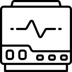 cardiogram line icon. vector icon for your website, mobile, presentation, and logo design.