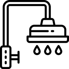 shower line icon. vector icon for your website, mobile, presentation, and logo design.