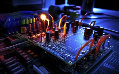 Fototapeta na wymiar Circuit Analysis Electrical Design Tools