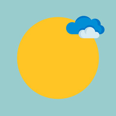 sun cloud symbol design vector illustration