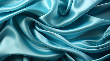 Fototapeta premium Smooth elegant blue silk or satin luxury cloth