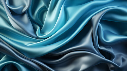 Obraz premium Smooth elegant blue silk or satin luxury cloth