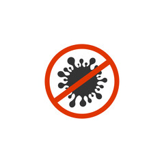 Virus, microbe, bacterium icon isolated on white. Vector 