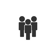 People icon in flat style. People symbol for your web site design, logo, app, UI Vector 
