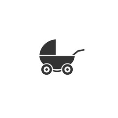 Pictogram stroller icon. Black icon on white background