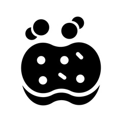 sponge glyph icon illustration vector graphic. Simple element illustration vector graphic, suitable for app, websites, and presentations isolated on white background