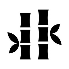 bamboo glyph icon illustration vector graphic. Simple element illustration vector graphic, suitable for app, websites, and presentations isolated on white background