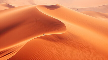Fototapeta na wymiar Sand Dunes Towering and Red-Orange