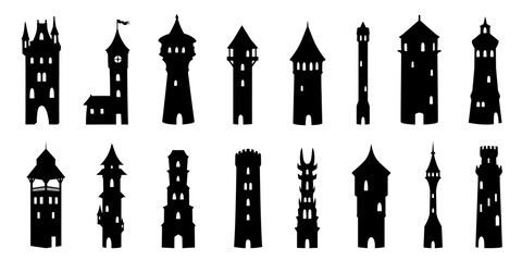 tower silhouettes on the white background volume 1