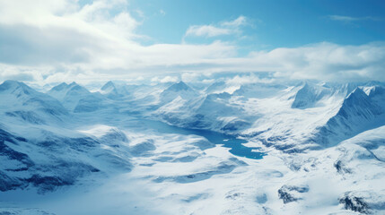 Obraz premium Snow-Covered Peaks and Glaciers National Park 