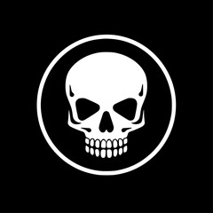 Skull | Black and White Vector illustration