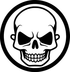 Skull - Minimalist and Flat Logo - Vector illustration