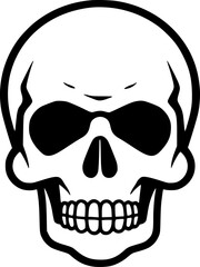 Skull | Minimalist and Simple Silhouette - Vector illustration