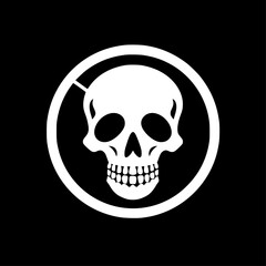 Skull - Minimalist and Flat Logo - Vector illustration