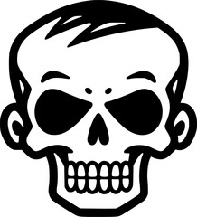 Skull | Black and White Vector illustration