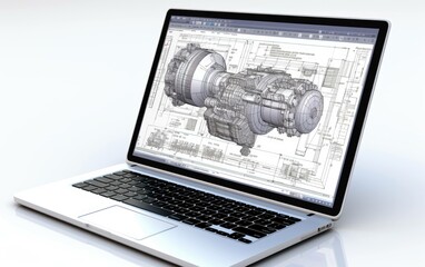 CAD Software Interface Computer Aided Design - obrazy, fototapety, plakaty