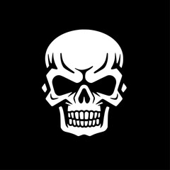 Skull - Minimalist and Flat Logo - Vector illustration