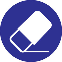 Fill Rubber Eraser blue icon. Art supplies icon. Drawing tool icon isolated on transparent background. Can be use for presentation templates, promotional materials, web and mobile phone apps.