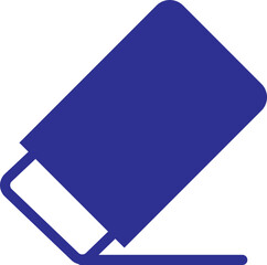 Fill Rubber Eraser blue icon. Art supplies icon. Drawing tool icon isolated on transparent background. Can be use for presentation templates, promotional materials, web and mobile phone apps.