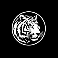 Tiger | Minimalist and Simple Silhouette - Vector illustration