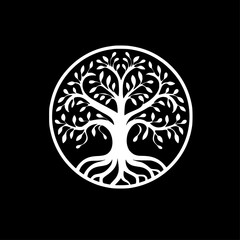 Tree | Minimalist and Simple Silhouette - Vector illustration