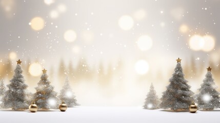 Beautiful Christmas background with Christmas balls and gifts