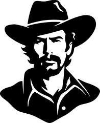 Western - Minimalist and Flat Logo - Vector illustration