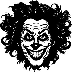 Clown - High Quality Vector Logo - Vector illustration ideal for T-shirt graphic