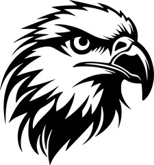 Fototapeta premium Eagle | Black and White Vector illustration