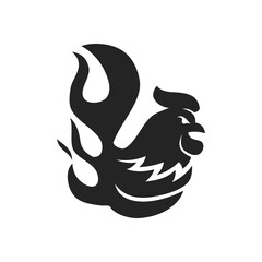 Chicken roaster logo template Isolated. Brand Identity. Icon Abstract Vector graphic