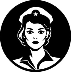 Nurse - Minimalist and Flat Logo - Vector illustration