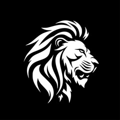 Fototapeta premium Lion | Minimalist and Simple Silhouette - Vector illustration
