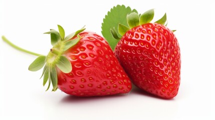 strawberry isolated on white background  generated by AI