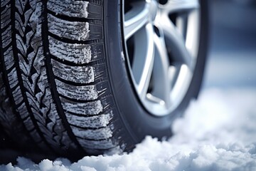 Obraz premium Winter tire close-up