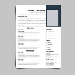 Resume CV vector Graphic Templates design