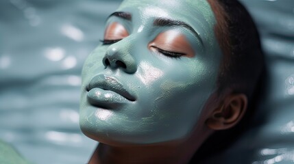 Skincare ritual as a person indulges in deep hydration with a facial mask. Expert self-pampering, rejuvenated complexion, intense moisturization, skincare magic. Generated by AI