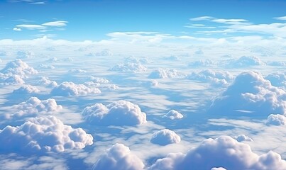 Fototapeta na wymiar impressive image of an aerial view of beautiful clouds on a lovely day. Generative AI
