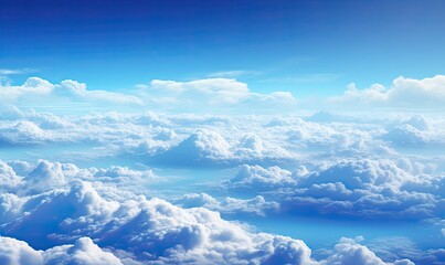 Fototapeta premium impressive image of an aerial view of beautiful clouds on a lovely day. Generative AI