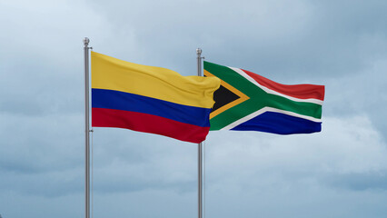 South Africa and Brazil flag