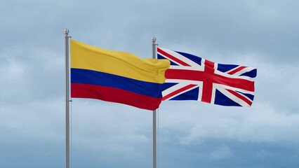 United Kingdom and Brazil flag
