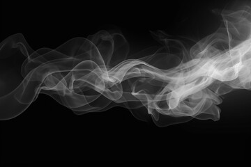 Fondo de humo blanco en fondo negro para overlay. - obrazy, fototapety, plakaty