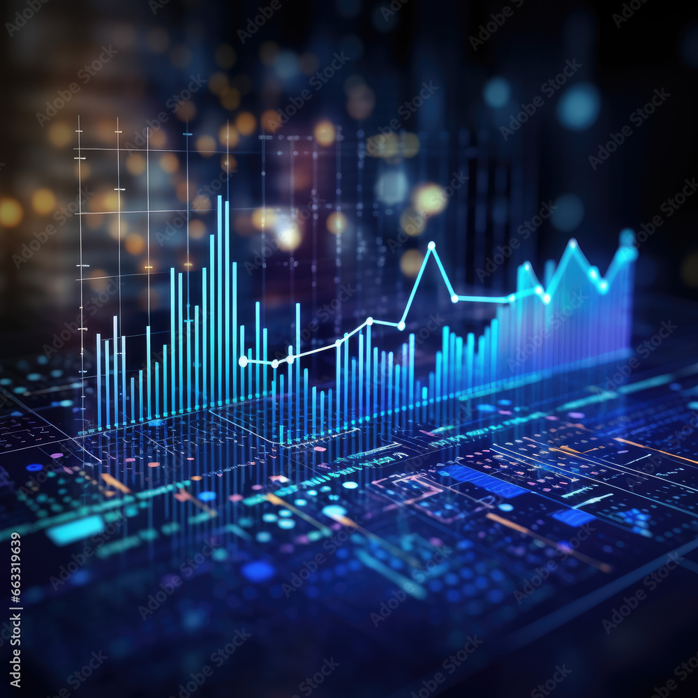 Wall mural Business data analysis and analytics of customers insights with charts.